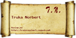 Truka Norbert névjegykártya